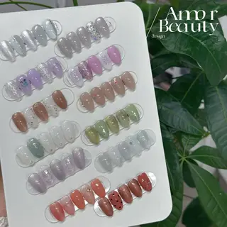 ネイル Kaka_ パラジェル、長さだしのネイルデザイン