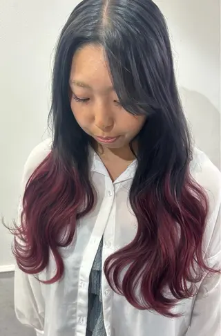 ロング 🪼モモカ/デザイン ハイトーン🪼⟡.·のヘアスタイル