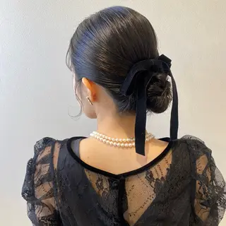 セミロング ヘアアレンジ 久保田 茜のヘアスタイル