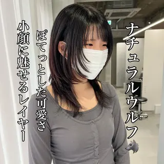 セミロング 🐺立川のウルフ屋 さん🐺おかみ🐺のヘアスタイル