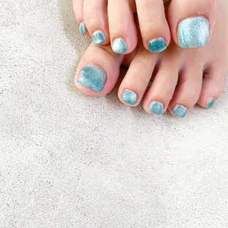 ネイル ゴテゴテ💙ワンホン リオナのネイルデザイン