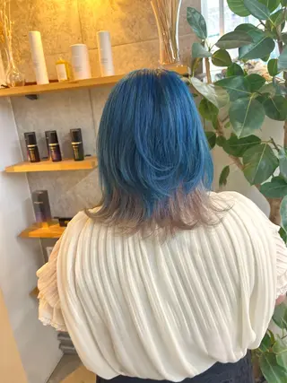 ミディアム カラー ハイトーンカラ ー/小川のヘアスタイル