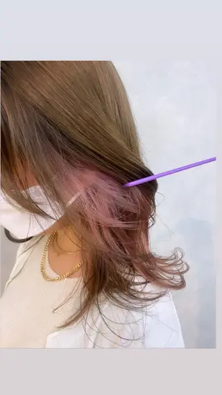 ミディアム カラー 顔周りカット/透明感 カラー✂️MEIのヘアスタイル