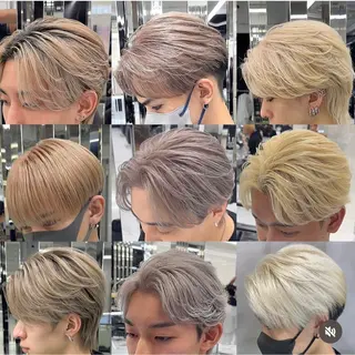 ミディアム ⭐️メンズ特化⭐️ パーマ　カラーのヘアスタイル