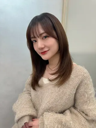 ミディアム 顔周り🇰🇷韓国 レイヤー/いづみ💞のヘアスタイル