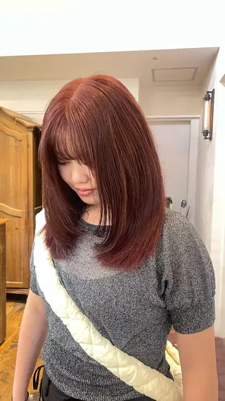 ロング カラー Belle 新宿店所属・momoka💛 ショートカットのヘアスタイル