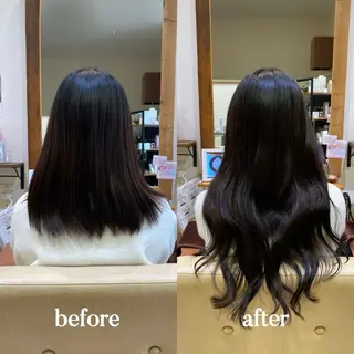 𝐲𝐮𝐮𝐦𝐢 エクステ/ 艶カラーのヘアスタイル