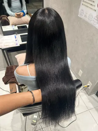 カラー 透明感カラー💙 束感マツエク🪼海月のヘアスタイル