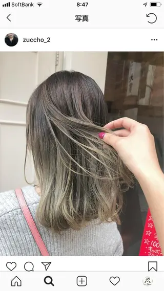 ミディアム カラー 🫟Blanco🫟 Color&Careのヘアスタイル