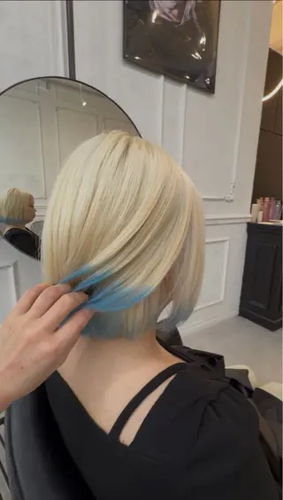 カラー 韓国ヘア／透明感 カラーかえでのヘアスタイル