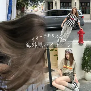 ロング 艶髪ハイトーンカラー 渋谷🎀ririkaのヘアスタイル