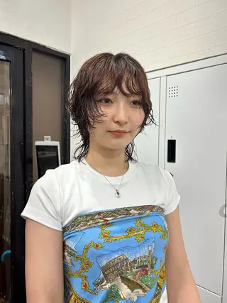 ミディアム パーマ Yui. ハイトーン/パーマ/のヘアスタイル