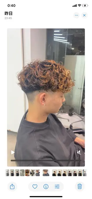 ショート パーマ メンズ fifth天神大名メンズサロン(フィフス)所属・fifth天神パーマ 特化/大田宗一朗のヘアスタイル