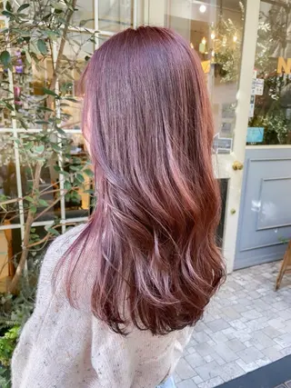 ロング パーマ ボブ ブリーチ/miinaのヘアスタイル