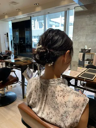 ヘアアレンジ 艶カラー/アレンジ/ はまぐちうみのヘアスタイル