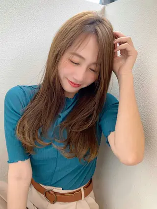 ロング カラー 藤間 帆乃夏（とうまほのかのヘアスタイル