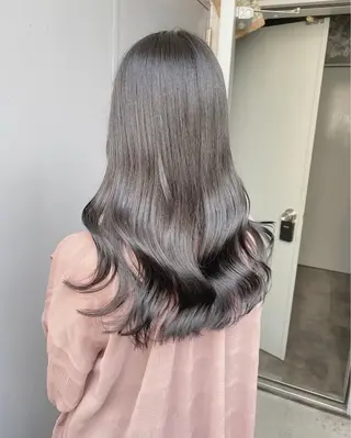 セミロング カラー ヘアアレンジ ダブルカラー特化💖 韓国ヘア💖りくのヘアスタイル