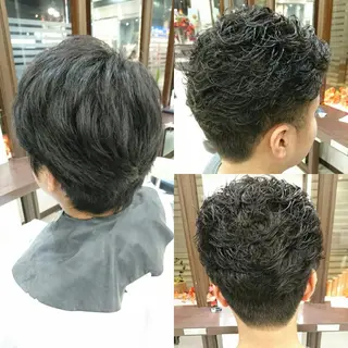 ショート パーマ メンズ タッセルボブ× 美髪・髪質改善のヘアスタイル