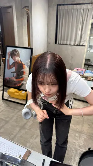 ミディアム カラー 山本 彩美香のヘアスタイル