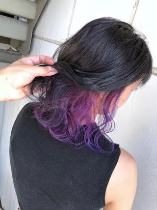 ミディアム カラー ヘアアレンジ seen所属・境 健助のヘアスタイル