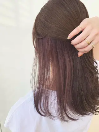 ミディアム カラー ヘアアレンジ Zina福岡天神🪞 髪質改善🪞レイヤーのヘアスタイル