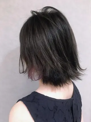 セミロング カラー 指名支持率NO.1 スタイリストのヘアスタイル