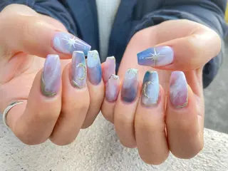 セミロング ネイル ✴︎ Delightのネイルデザイン