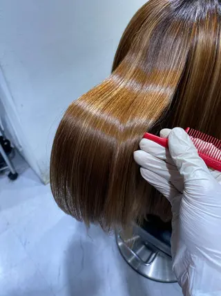 セミロング カラー ヘアアレンジ 外苑前NO.1艶髪 透明感カラーのヘアスタイル