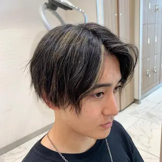 ミディアム カラー メンズ 【メンズ縮毛矯正】 田中秀斗のヘアスタイル