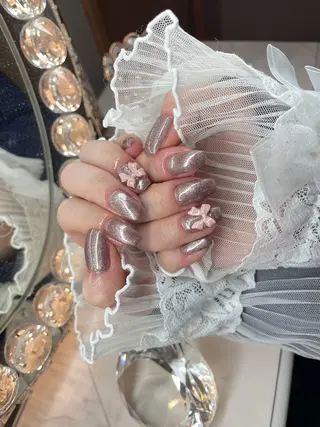 ネイル 23時まで❤︎韓国、 ワンホンネイルのネイルデザイン