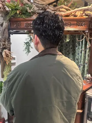 ショート カラー パーマ ヘアアレンジ メンズ 心斎橋美容室 Junのヘアスタイル