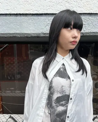 セミロング 千葉 郁也のヘアスタイル