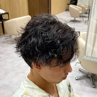 ショート パーマ メンズ UNIX所属・村上翼/ハンサム ショート/パーマのヘアスタイル