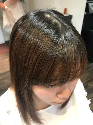 ミディアム 縮毛矯正/ 髪質改善 /ショート　圍　崇行のヘアスタイル