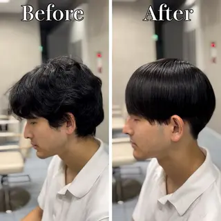 ミディアム パーマ メンズ 🔮メンズ縮毛矯正 メンズパーマ💎竹永のヘアスタイル