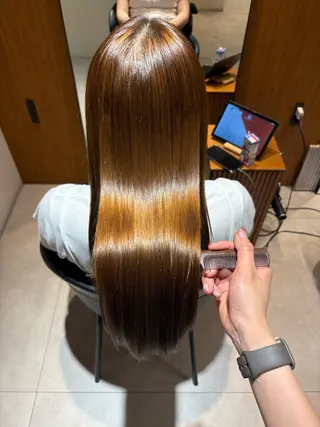 ロング パーマ 酸性ストレート/ yukinaのヘアスタイル