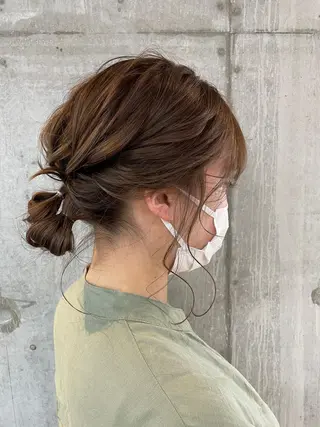 ミディアム ヘアアレンジ 女性に人気♪ はやしほのかのヘアスタイル