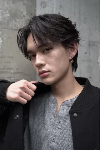 ミディアム カラー パーマ メンズ スパイキーショート メンズ特化/鈴木美璃のヘアスタイル