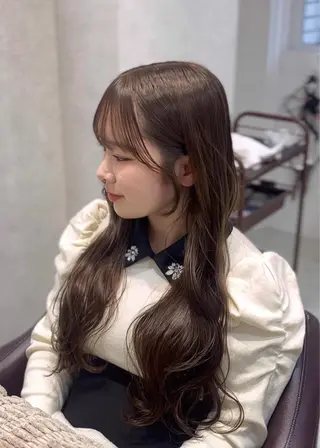 ロング カラー suzuka/透明感 カラー 美髪縮毛矯正のヘアスタイル