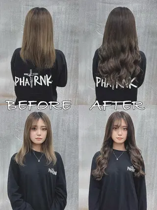 ロング カラー ヘアアレンジ LIP 大阪本店 エクステ 堀谷和孝のヘアスタイル