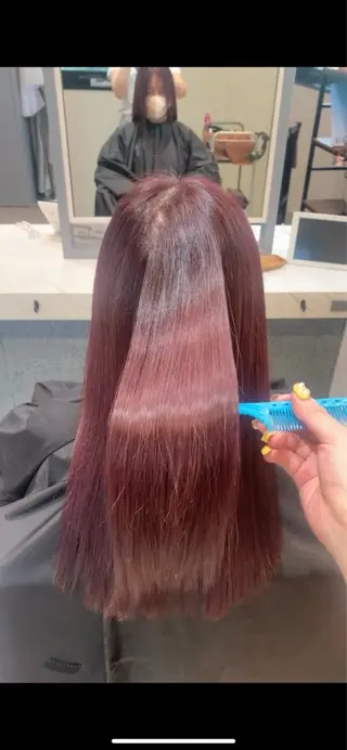 カラー Agu hair emio城陽所属・Agu peachのヘアスタイル