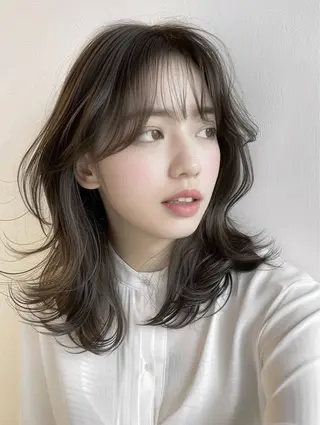 ミディアム カラー 新 心寧のヘアスタイル