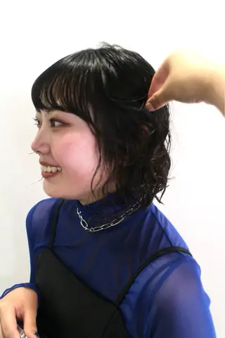 ショート パーマ カーリーパーマ/ 透明ｶﾗｰ/MIKUのヘアスタイル