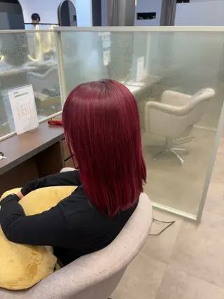 ミディアム カラー あいり 福岡美容師のヘアスタイル