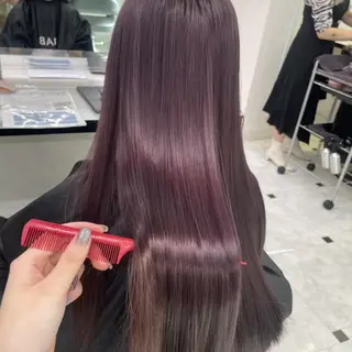 カラー 韓国風レイヤー透明感 艶髪カラー/岡田悠希のヘアスタイル