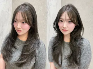 セミロング MOE 福岡韓国ヘア✧︎のヘアスタイル
