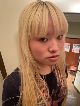 ロング カラー ケアパーマ/ケアブリ ーチdaisukeのヘアスタイル