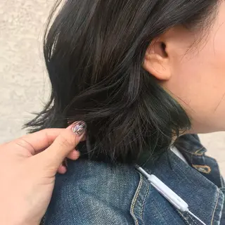 ミディアム カラー 酸性縮毛矯正🧴韓国 レイヤー/髪質改善のヘアスタイル