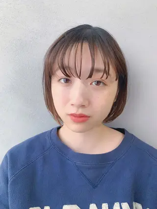 ショート カラー ボブパーマコテ巻き風 パーマNo1深江秀平のヘアスタイル