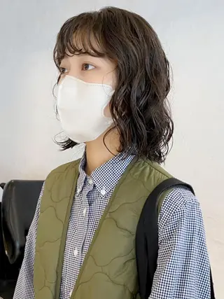 ミディアム カラー パーマ ヘアアレンジ ITbyALBUM 中野店のヘアスタイル